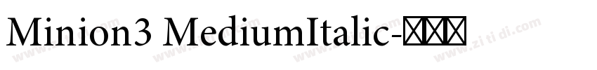 Minion3 MediumItalic字体转换